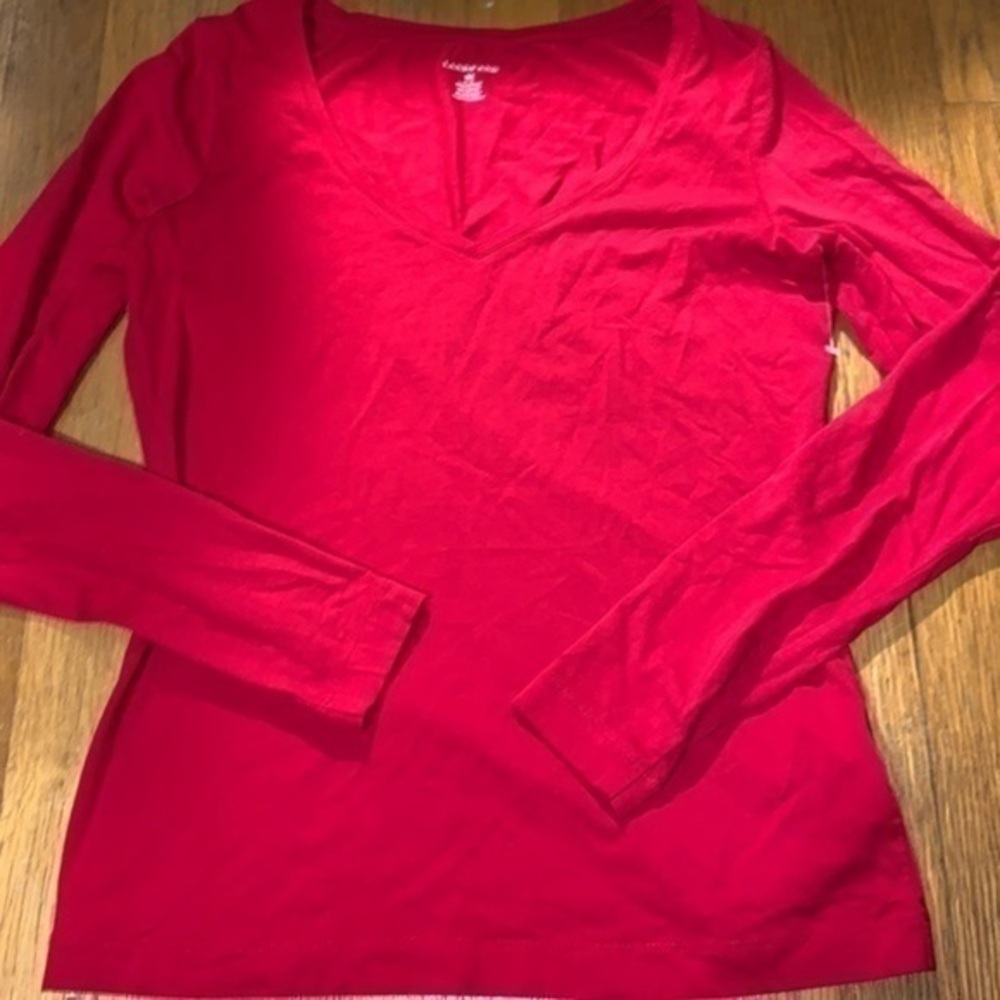 Lands end v neck long sleeve shirt size xs . Excellent Condition